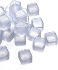 Reuable Ice Cube for Drinks - White Clear Plastic Ice Cube to Keep Drink Cool Longer Filled With Pure Water (20 Packs)