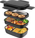Bento Box Adult, Lunch Box Containers for Men Women with 8 Compartments, Lunch Containers with Utensils, 51 OZ/1900ML, Microwave & Dishwasher Safe