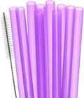 Dakoufish Replacement Straw for Stanley|Owala|Simple Modern 40oz 30oz Tumbler,10 Pack 12 Inch Purple Reusable Straws With Cleaning Brush for Stanley Cup Accessorie,BPA Free,Dishwasher Safe