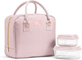 Fit & Fresh Bloomington Lunch Bag for Women - Insulated Large Lunch Box for Work with Containers, Leak-Resistant, Stain-Resistant, Zipper Closure, Mauve