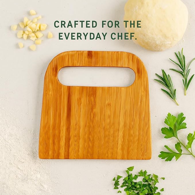 Mrs. Anderson’s Baking Bench Dough Scraper, Natural Bamboo 5.91" x 5.63"