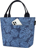 Aosbos Lunch Tote Bag, Insulated Lunch Box for Women, Leakproof Lunch Cooler Purse for Work, Plantain Leaf