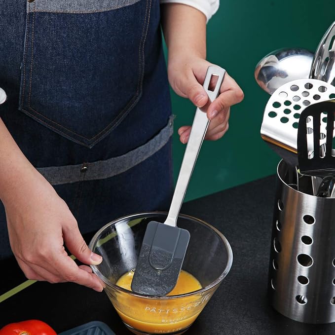 Silicone Spatulas, Berglander Flexible Scrapers Baking Mixing Tool, Baking Tools, Rubber Spatula, Heat Resistant, Dishwasher Safe, Easy to Clean