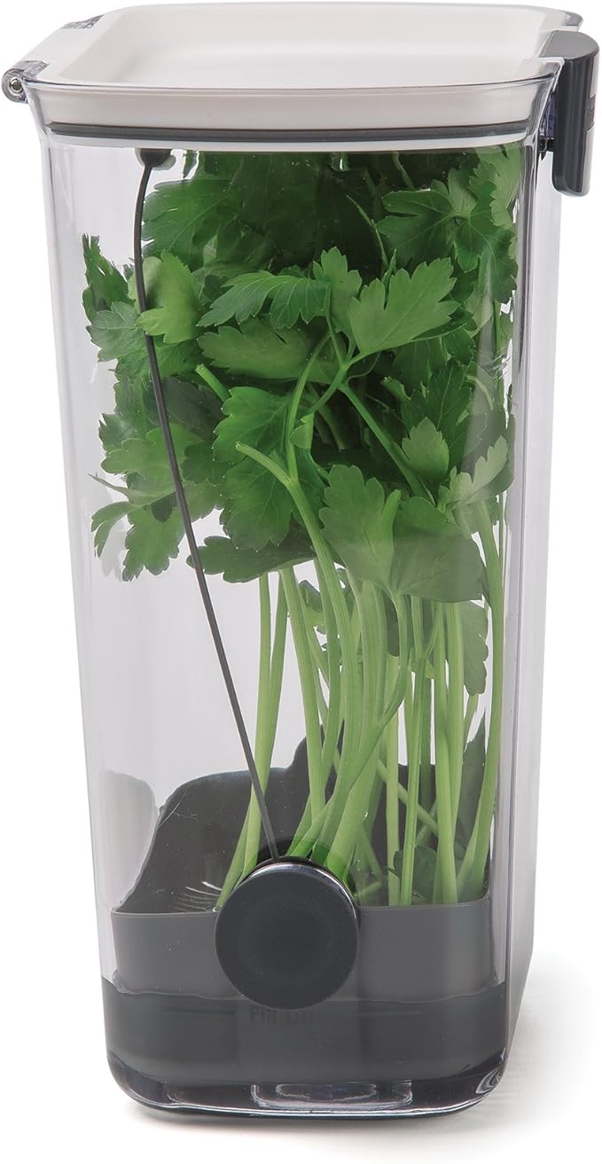 ProKeeper Herb Keeper – 1-Piece, White, with Removable Silicone Drain Plug, BPA-Free Plastic