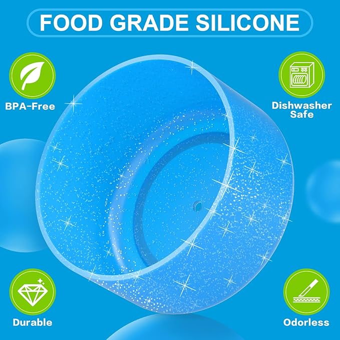 2 PCS Glitter Silicone Boot for Owala Water Bottle, Anti-Slip Protective Sleeve for FreeSip/Twist/Flip Stainless Steel Water Bottles Accessories