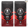 Death Wish Coffee, Whole Bean Dark Roast - USA Organic Coffee Beans Bundle/Bulk - Fair Trade Arabica & Robusta - 16 Ounce (Pack of 2)