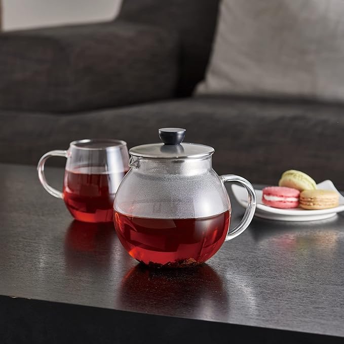 Hario "Jumping Leaf" Tea Pot with Stainless Steel Filter, 600ml