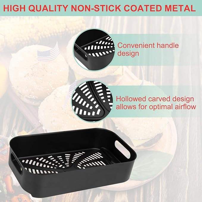 Foodi Air Frying Combo Crisper Basket for Ninja FG551 Smart Indoor Grill, Non-Stick Air Fryer Basket for Ninja Air Fryer Grills DG551/DG651 Accessories, with Disposable Perforated Paper Liners,100PCS