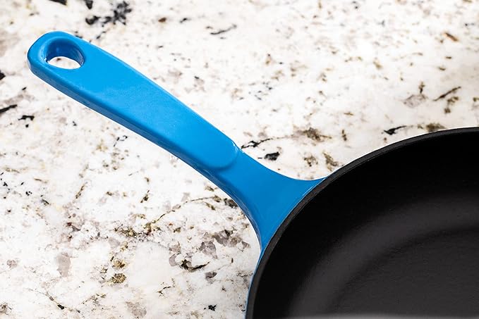 Lodge EC11S33 Enameled Cast Iron Skillet, 11-inch, Caribbean Blue