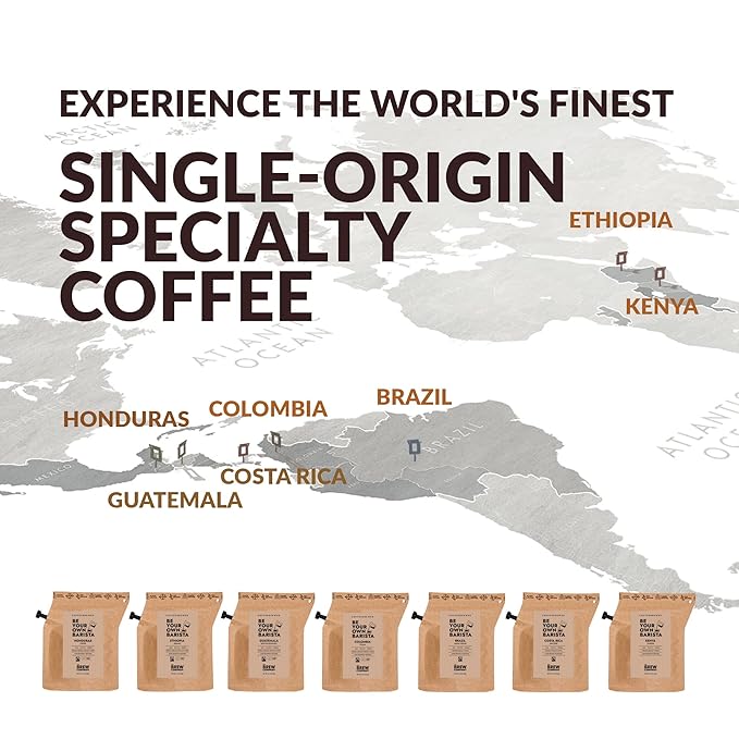 Original Gourmet Coffee Gift Set for Men & Women - 7 World's Finest Single Origin Specialty & Organic Coffees in Innovative Brewers | Sampler Box for Coffee Lover to Brew & Enjoy Anytime, Anywhere