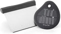 Spring Chef Gray Bench Scraper - Stainless Steel Dough Cutter Tool with Bowl Pastry Scraper for Pizza, Bread, Cake - Pastry Knife - Kitchen Dough Scraper for Baking - Food Scraper with Markings