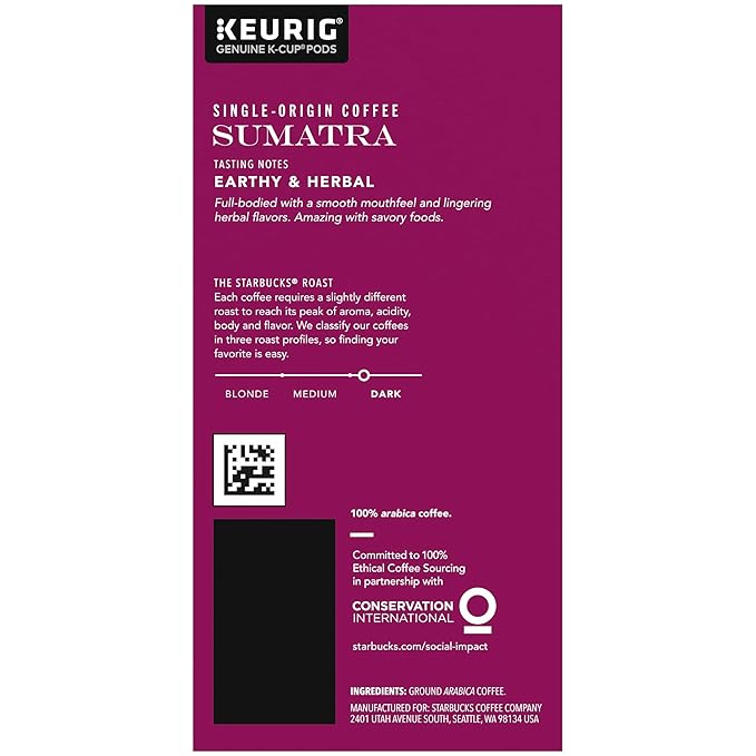 Starbucks Sumatra Coffee K-Cups