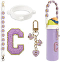 Cute Letter Charm Set Compatible with Owala Water Bottle 24 oz, 32 oz, 40 oz, Owala Kids, Owala Coffee Tumbler, Owala FreeSip – Includes Handle Strap, for Owala Accessories & Stanley Cup Accessories