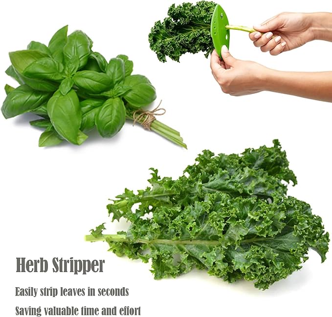 Herb Stripper and Orange Peeler Tool, Herb Stripper Tool for LooseLeaf Kale Chard Collard Greens, Citrus Peeler for Oranges Kiwi Banana Fruit Cutter Opener Slicer, Kitchen Gadgets