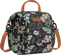 Joymee Lunch Bag Women Insulated Lunch Box Reusable Leakproof Large Spacious Cooler Tote for Women Men Adult with Bottle Holder and Side Pockets for Work Office Travel Picnic -08 Green Leaf