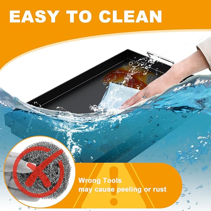 Universal Flat Top Griddle for Gas/Charcoal/Electric Grill, 25" x 16.5" Nonstick FlatTop Carbon Cooking Pan for Weber, Nexgrill, Charbroil, Camp Chef Grill Plate Teppanyaki Insert with Silicone Gloves
