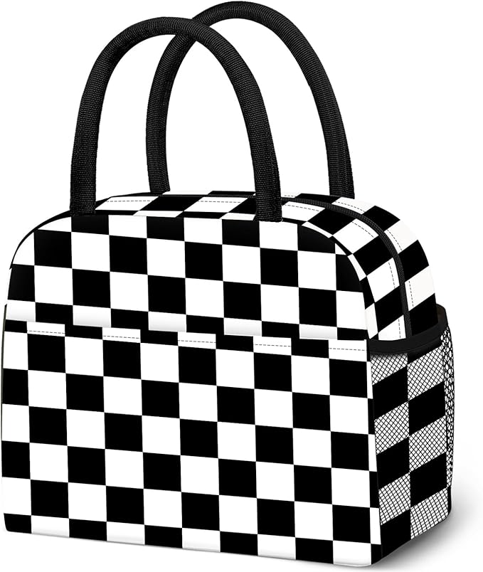 DALINDA Lunch Bag Lunch Box for Women Men Reusable Insulated Lunch Tote Bag,Leakproof Thermal Cooler Sack Food Handbags Case High Capacity for Travel Work Picnic Beach- Square