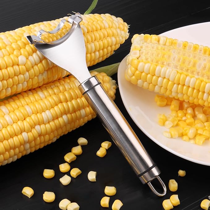 Magic Corn Peelers, Corn Stripper Corn Cob Stripper Tool,Corn Cob Peeler,Stainless Steel Corn Thresher With Ergonomic Handle For Kitchen Gadget (1pcs)