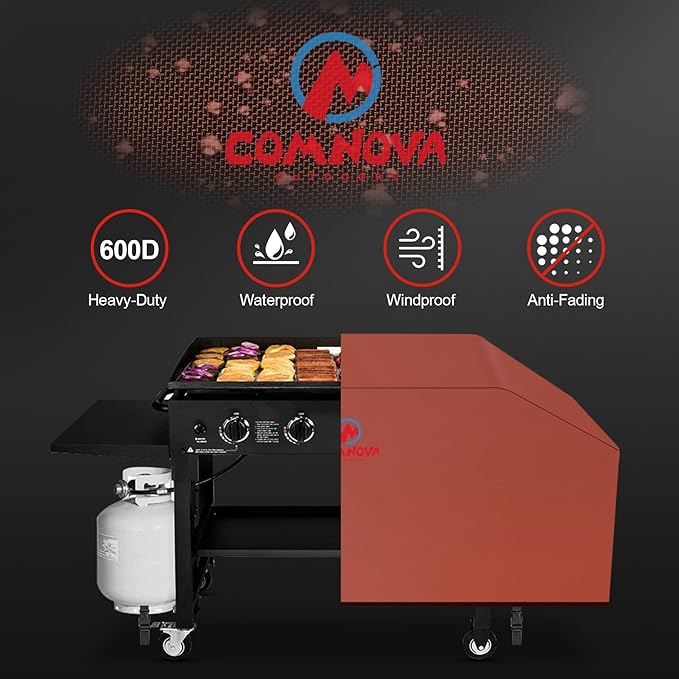 Comnova Griddle Cover for Blackstone Griddle Without Hood 36 Inch - 600D Flat Top Grill Cover for Blackstone 36" Griddle Heavy Duty Waterproof, 36" Griddle Cover for Black Stone 1554, 1825 and More