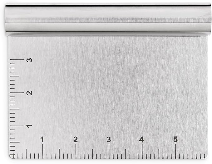 Mrs. Anderson's Baking Pastry Dough Cutter Scraper with Measurements, Stainless Steel