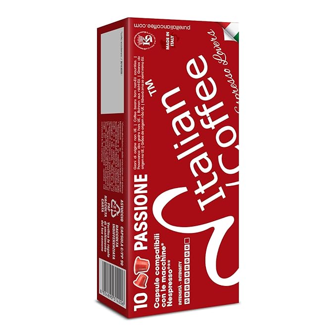 Italian Coffee for Espresso Lovers capsules compatible with Nespresso Original Line machines (Passione Regular, 800 Count (Pack of 1))