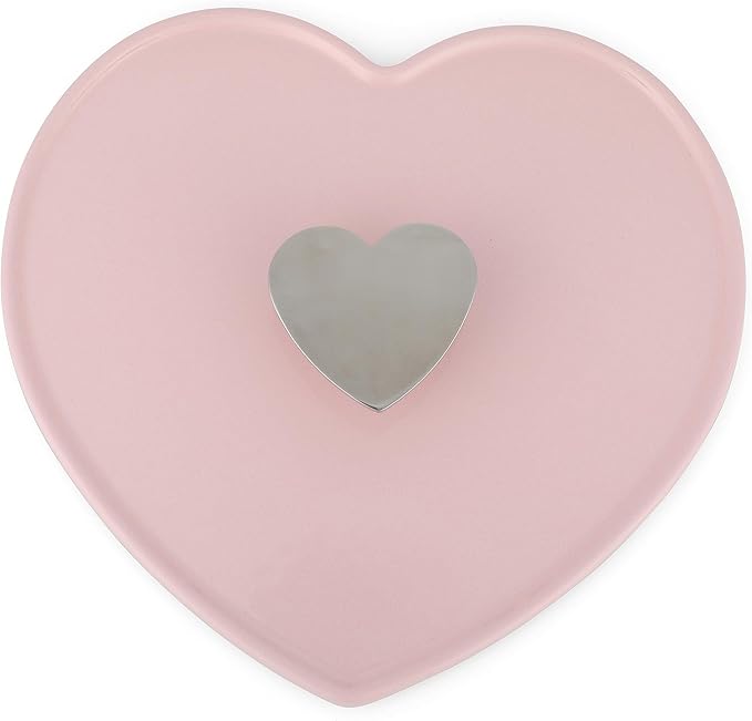 Martha Stewart Heart Shaped 2-Quart Enamel Cast Iron Dutch Oven - Pink