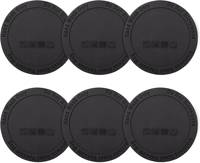 Silicone Bottom Protector for the Bottom of Mugs and Other Containers with a Bottom Diameter of 2.55" 65 mm,Multi-Use Non-Slip Mat(6 Pack)