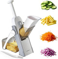 SupMaKin Safe Mandoline Slicer, Potato Slicer Maual Vegetable Chopper Adjustable Thickness Food Cutter, Kitchen Chopping Artifact for Cooking Meal Prep (Gray)