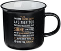 Christian Art Gifts Black Camp Style Ceramic Coffee Mug – 13 oz. Lead-free Inspirational Scripture Coffee & Tea Mug for Men & Women with Bible Verse: The Lord Bless You and Keep You – Num. 6:24-26