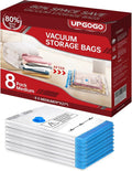 8 Pack Medium Vacuum Storage Bags,Vacuum Seal Bags for Clothing,Space Saver Bags,Vacuum Travel Bags for Luggage