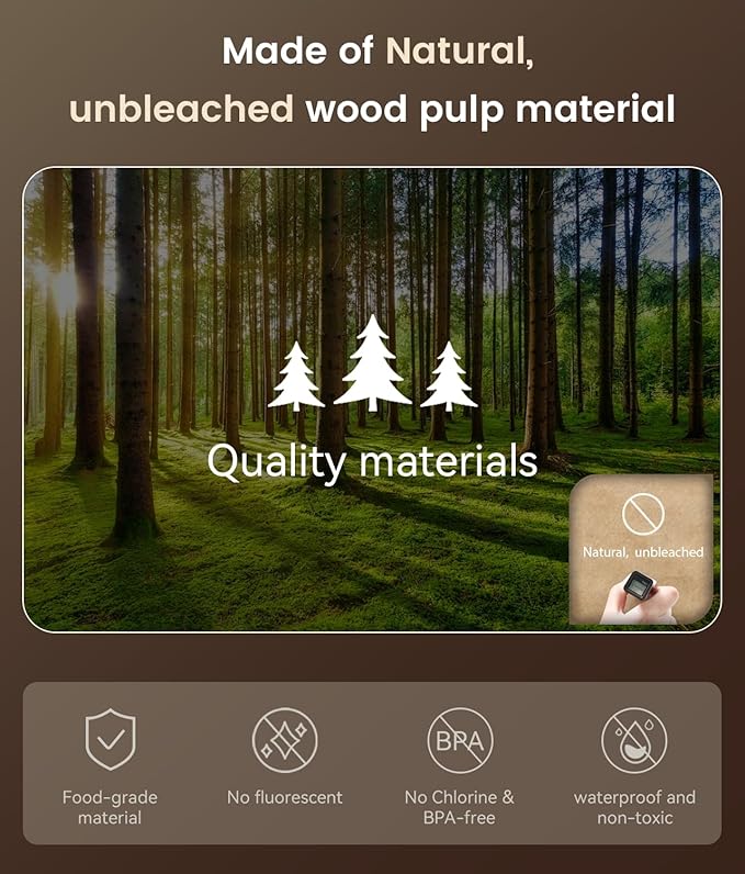 200 Pcs Parchment Paper Sheets, Unbleached Baking Parchment Sheets, 12x16 Inch, Non-Stick, Heat-Resistant, Biodegradable