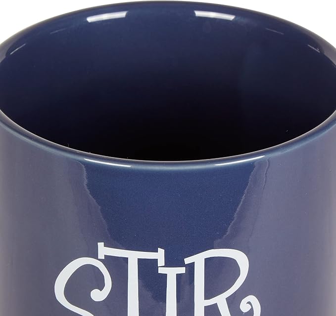 DII Kitchen Accessories Retro Collection Ceramics, Utensil Holder, Nautical Blue