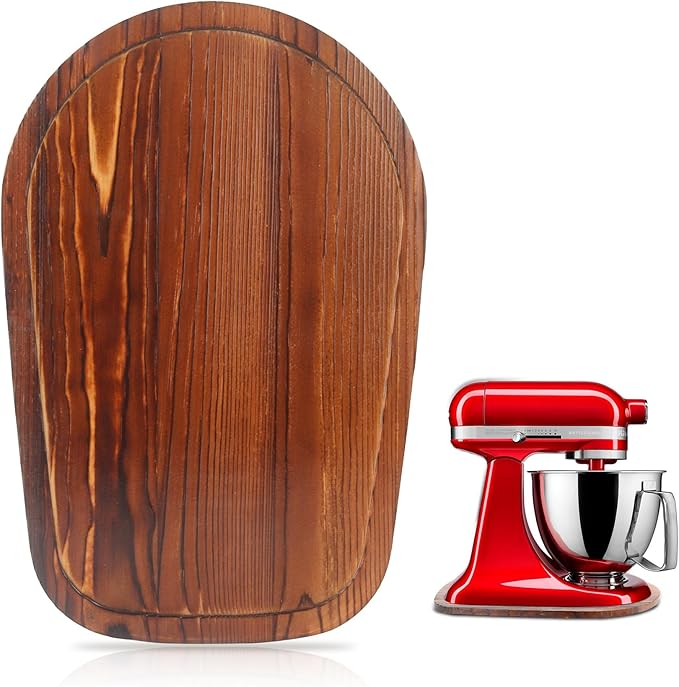 Bamboo Mixer Slider Mat for Kitchen Aid Artisan Mini 3.5 Quart Tilt-Head Stand Mixer,Brown