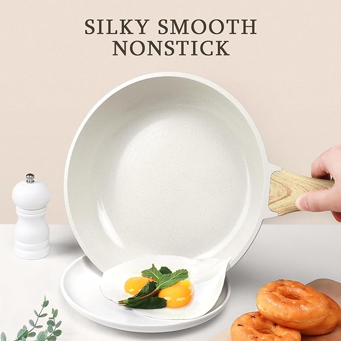 GiPP Ceramic Nonstick Frying Pan - 12 Inch Healthy Non-Toxic Non Stick Skillet Omelette Pans, Induction Compatible Chef Pan, PFAS & PFOA-Free, Dishwasher Safe, Stay Cool Handles