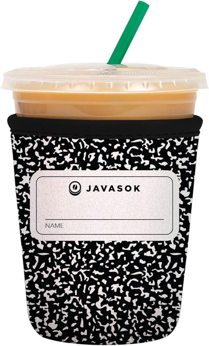 Sok It JavaSok Iced Coffee & Cold Soda Insulated Neoprene Cup Sleeve (Compose Yourself, Small: 16-20oz)