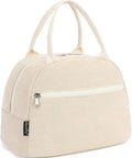 FlowFly Lunch Bag for Women Insulated Lunch Box Corduroy Lunch Tote Cooler for Travel Work Picnic,Corduroy Beige