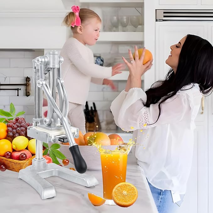 Commercial Vegetable Fruit Chopper, Hand Press Juicer, Professional Citrus Juicer for Lime Lemon, Stainless Steel Food Dicer French Fry Cutter Slicer 1/4″ & 3/8″ & 1/2" Blade