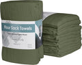 ZOYER Flour Sack Towels 28" x 28", 12 Pack - 100% Cotton Dish Towel - Machine Washable TeaTowels, Ultra Absorbent BarTowels, Dish Cloth Perfect for Drying Dishes & Cleaning - Olive