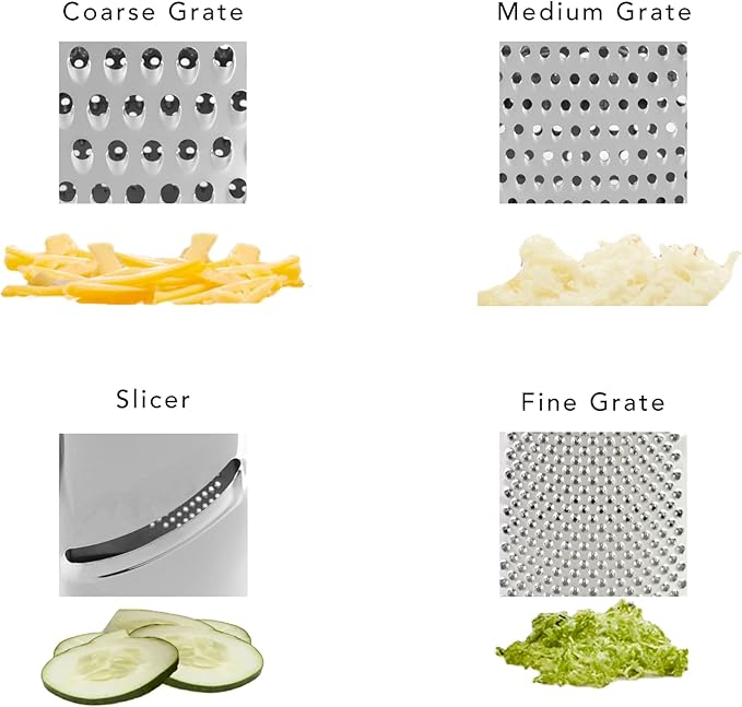 KitchenAid Gourmet 4-Sided Stainless Steel Box Grater with Detachable Storage Container