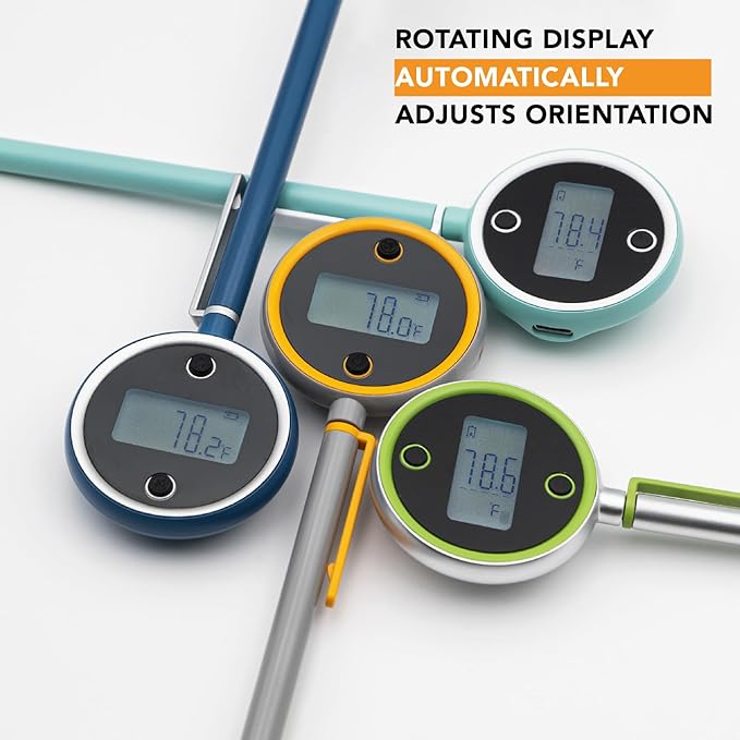 Pocket Pro 1-Second Instant Read Digital Meat Thermometer Rechargeable for Grilling, Food, BBQ, Kitchen Cooking, Oil Deep Frying & Candy (Iced Mango)