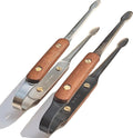 2 Pack Tongs for Cooking - 304 Stainless Steel & Walnut Wood, Comfortable Grip, Non-Slip Design, High Heat Resistant - Ideal for Kitchen, Barbecue & Frying Steak,9 Inch, silvery & back