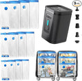 Travel Vacuum Storage Bags Combo Portable Wireless Electric Pump,9 Pack Compression Bags for Travel,Space Saver Vacuum Storage Bags for Clothing and Luggage