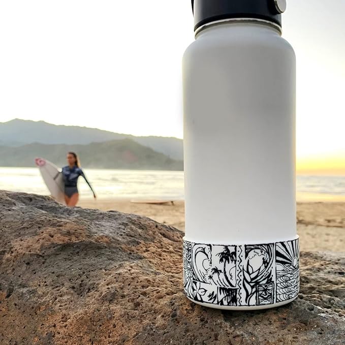 REUZBL Protective Silicone Bottle Boot for Owala FreeSip 40 oz, Hydro Flask 32-40 oz, Iron Flask, Takeya, Thermoflask, and Similar Wide Mouth Water Bottles, Protective Bottle Accessory