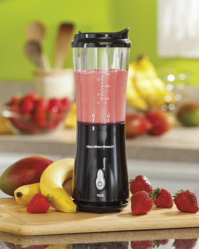 Hamilton Beach 51101B Personal Blender with Travel Lid, Black