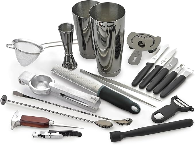 Barfly Deluxe Mixology Bar Set, O/S, Gun Metal Black