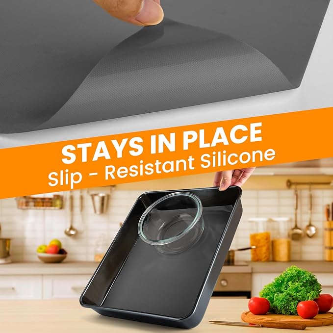 Silicone Baking Mat Roll Pan Liner-Heat Resistant Baking Macaron Bread Mat-Non-stick Pastry Mat-No Slip Reusable Freeze Dryer Mat-Kitchen Counter Mat, Reusable Dough Rolling Mat, Large Silicone Mat