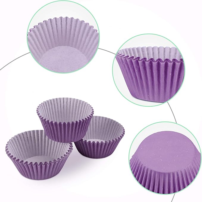 Baking Cups, 100 pieces Cupcake Wrappers Nonstick Muffin Molds Holders for Wedding, Birthday, Baby Shower or Holiday Party