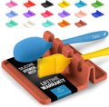 Zulay Kitchen Silicone Utensil Rest with Drip Pad for Multiple Utensils - BPA-Free, Heat-Resistant Spoon Rest & Spoon Holder for Stove Top - Kitchen Utensil Holder for Ladles & Tongs - Canyon Rose