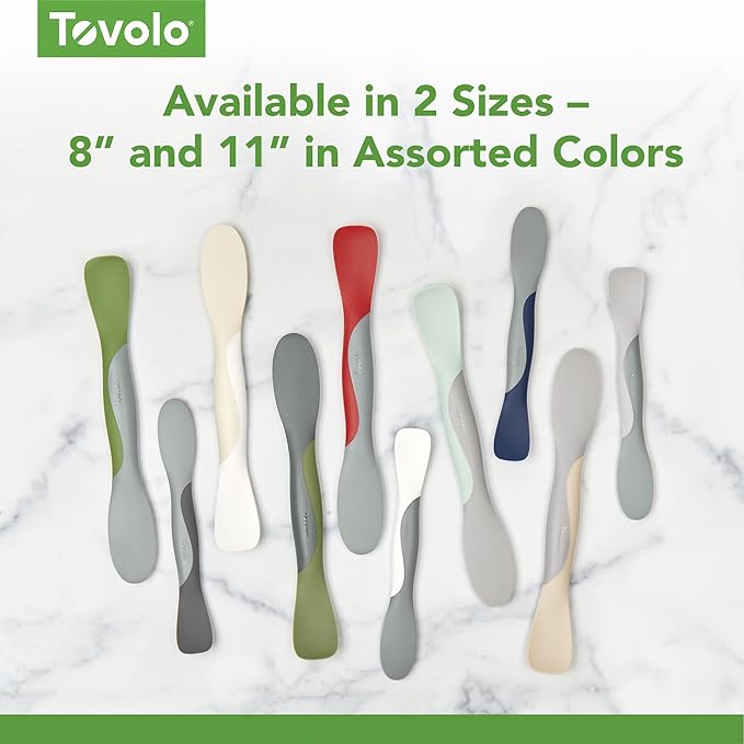 Tovolo Tool for Kitchen Meal Prep to Scoop Spread Slice and Scrape - Charcoal & Viva Magenta, Small