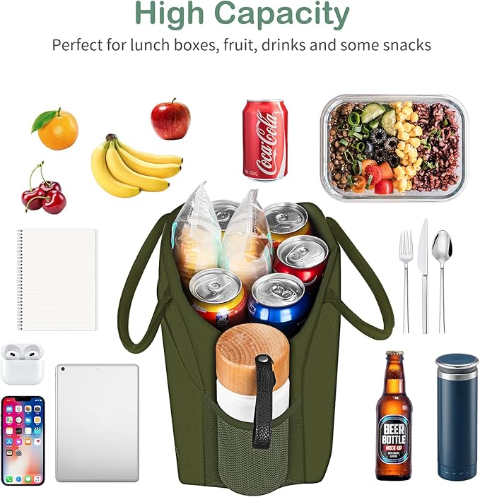 DALINDA Lunch Bag Women,Lunch Box for Women Men Reusable Insulated Lunch Tote Bag High Capacity for Travel Work Picnic